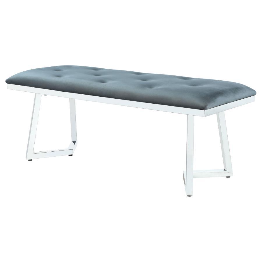 Beaufort - Upholstered Tufted Bench - Dark Grey