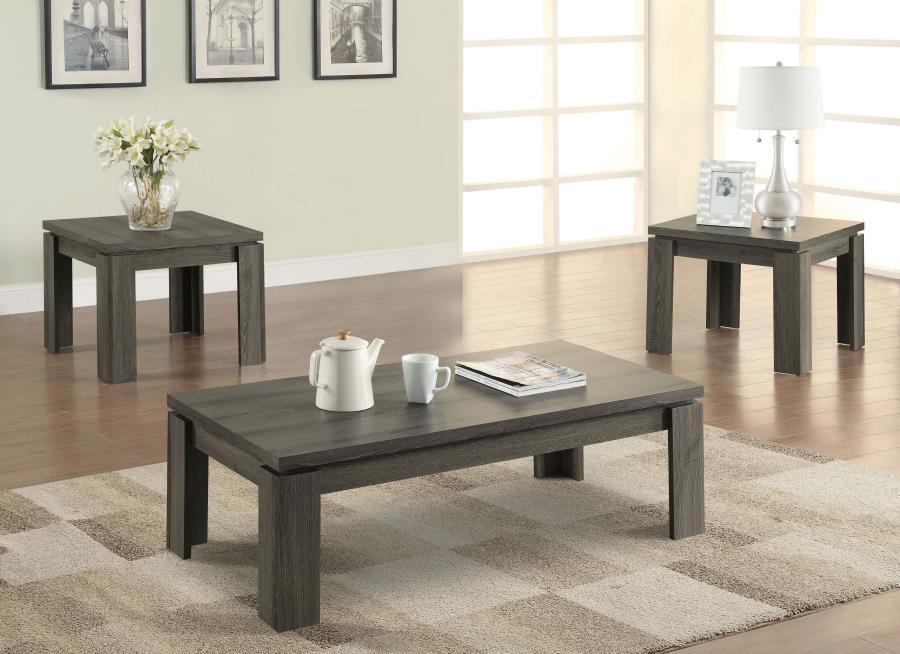 Cain - 3-Piece Occasional Table Set - Weathered Grey