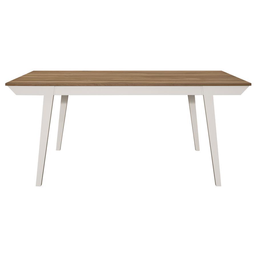 5 PC Dining Set - Natural Acacia / White