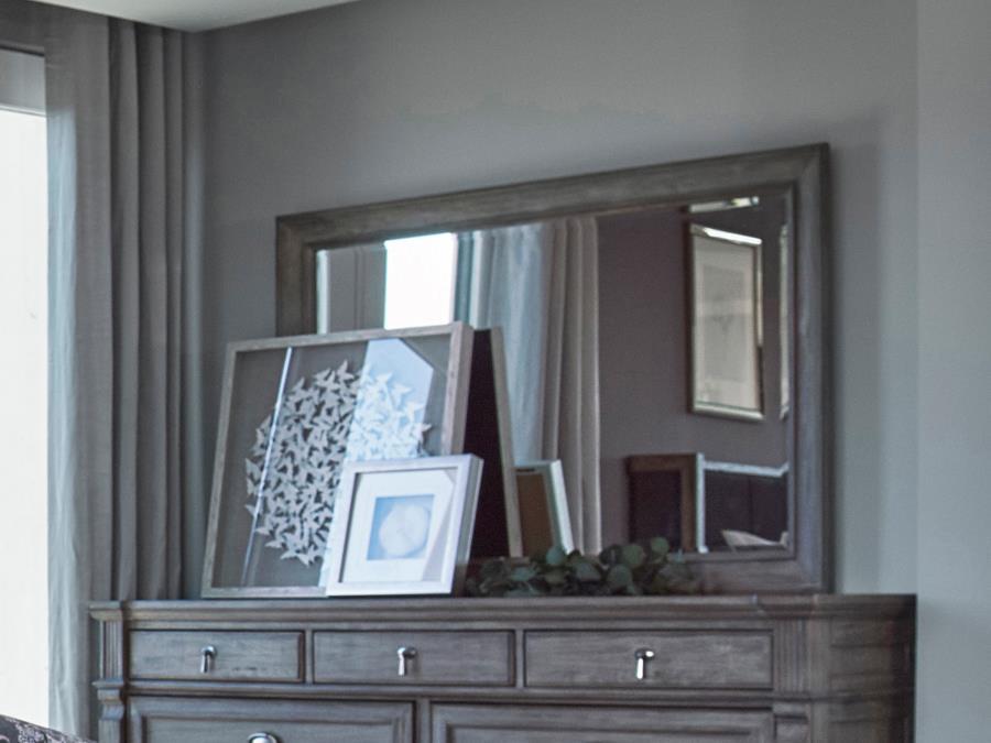 Alderwood - Rectangle Dresser Mirror - French Grey