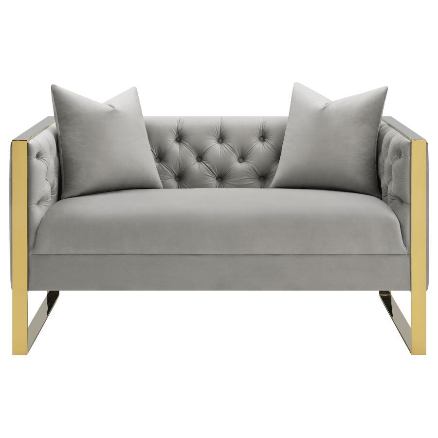 Eastbrook - Tufted Back Loveseat - Grey