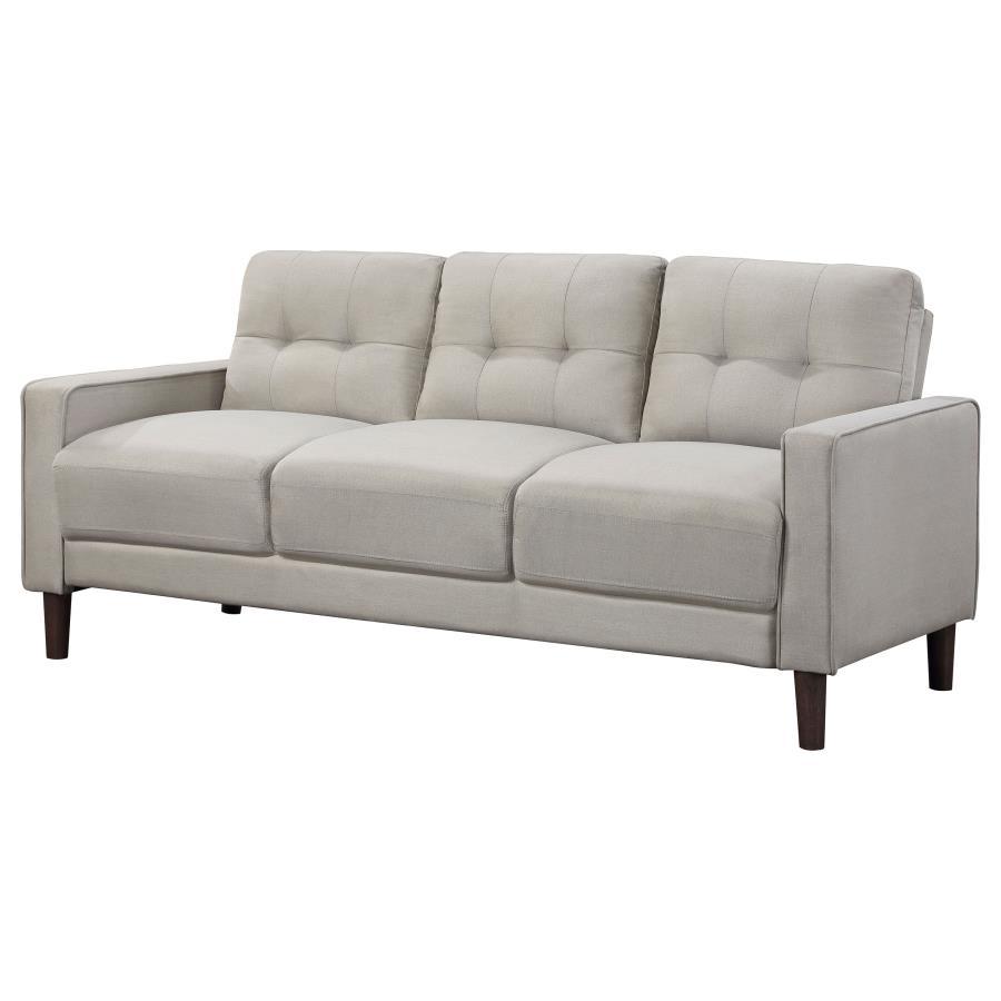 Bowen - Upholstered Track Arms Tufted Sofa - Beige