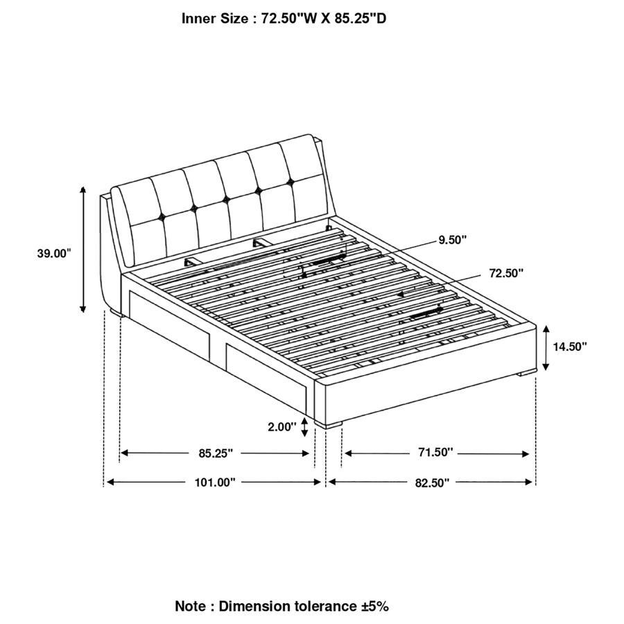 Fenbrook - Tufted Upholstered Storage Bed
