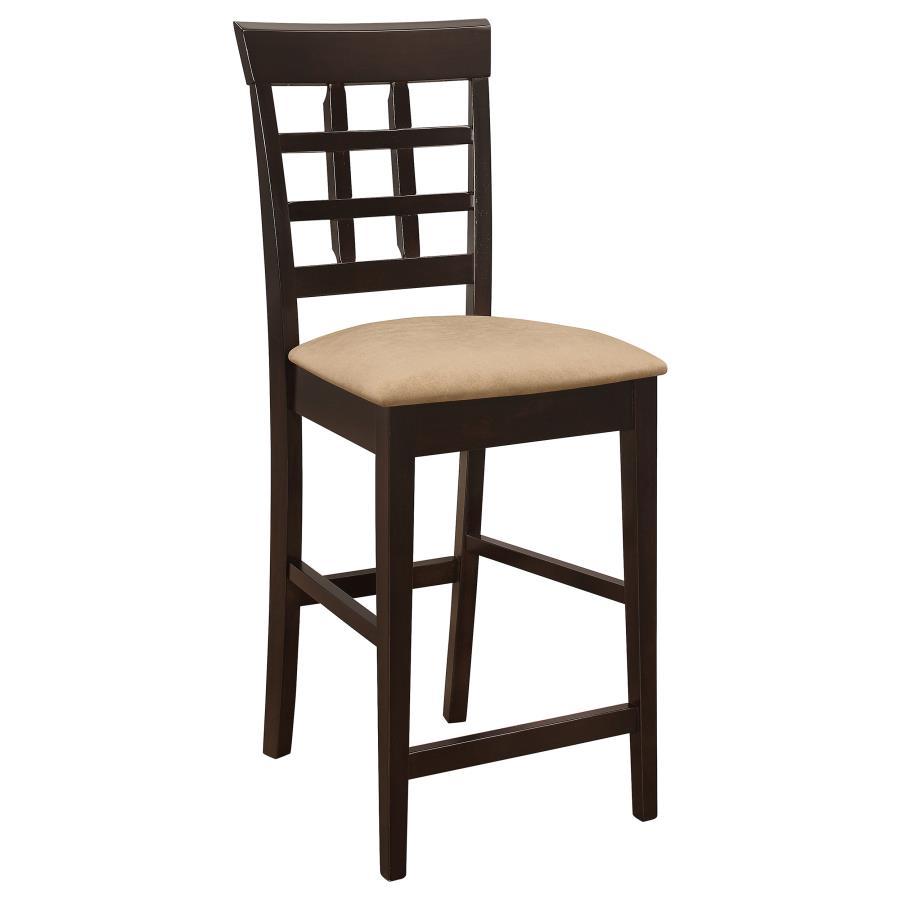 Gabriel - Upholstered Counter Height Stools (Set of 2) - Cappuccino and Beige - Wood