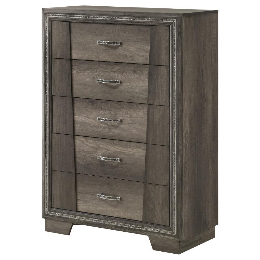 Janine - 5-Drawer Chest - Grey