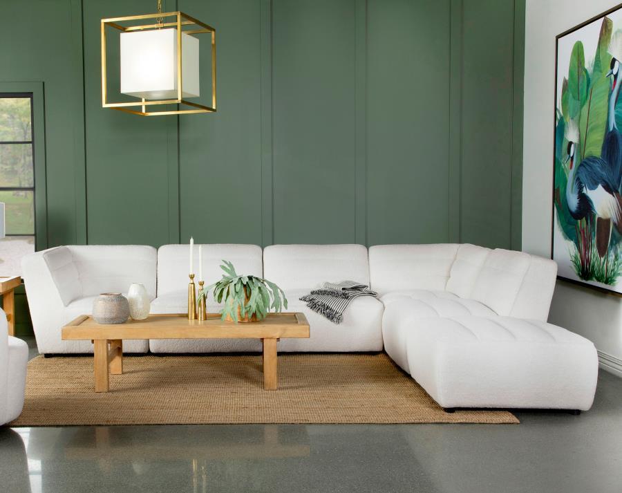 Sunny - 6-Piece Upholstered Sectional - Natural