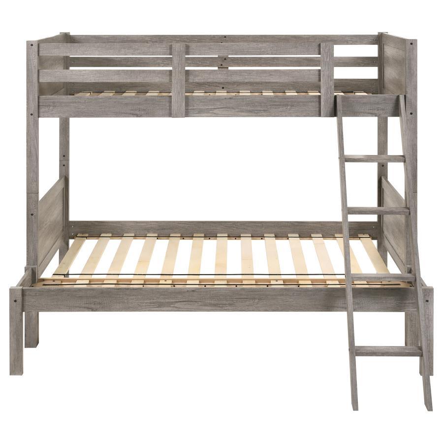 Ryder - Twin Over Full Bunk Bed - Weathered Taupe