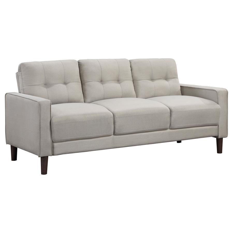 Bowen - 2-Piece Upholstered Track Arms Tufted Sofa Set - Beige