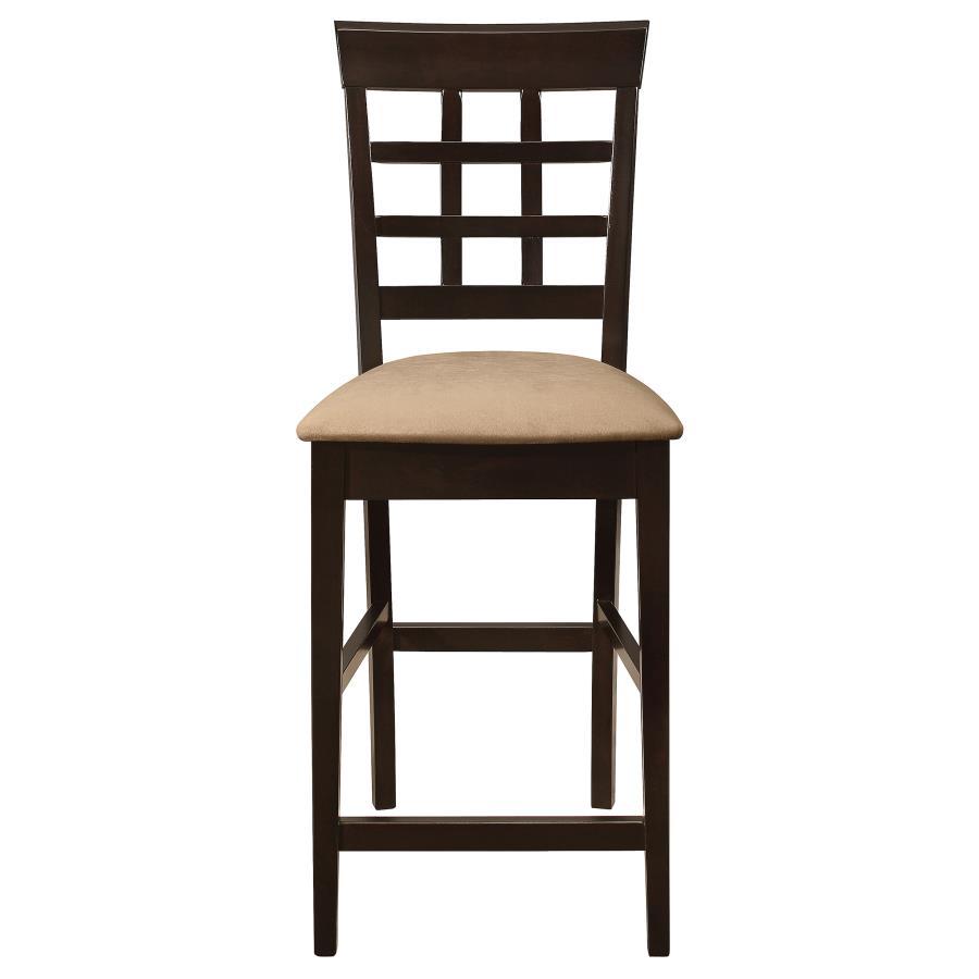 Gabriel - Upholstered Counter Height Stools (Set of 2) - Cappuccino and Beige - Wood