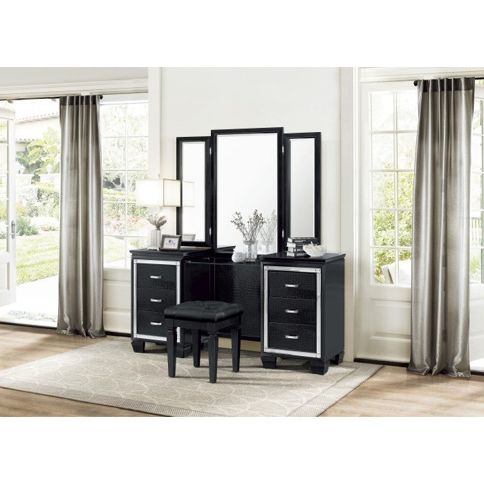 1916 Allura Collection Vanity Dresser with Mirror and bench