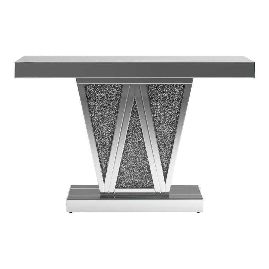 Crocus - Rectangular Console Table - Silver