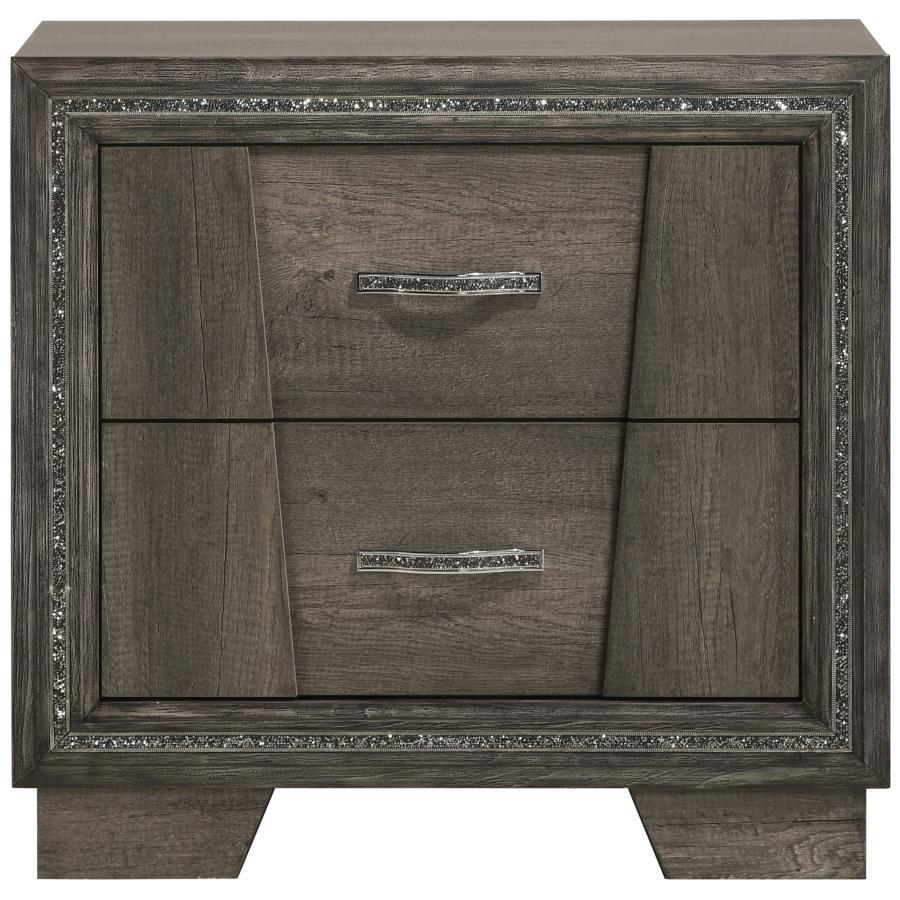 Janine - 2-Drawer Nightstand - Grey