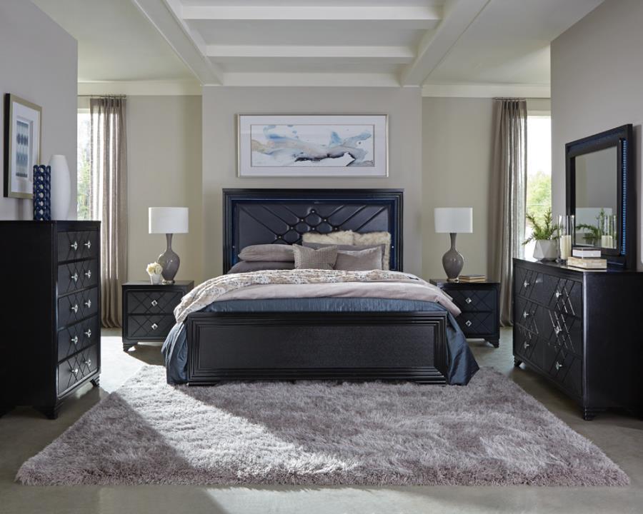 Penelope - 2-Drawer Nightstand - Black