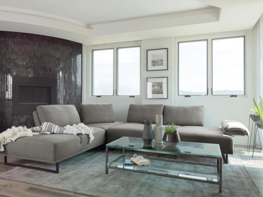 Arden - 2-Piece Adjustable Back Sectional - Taupe