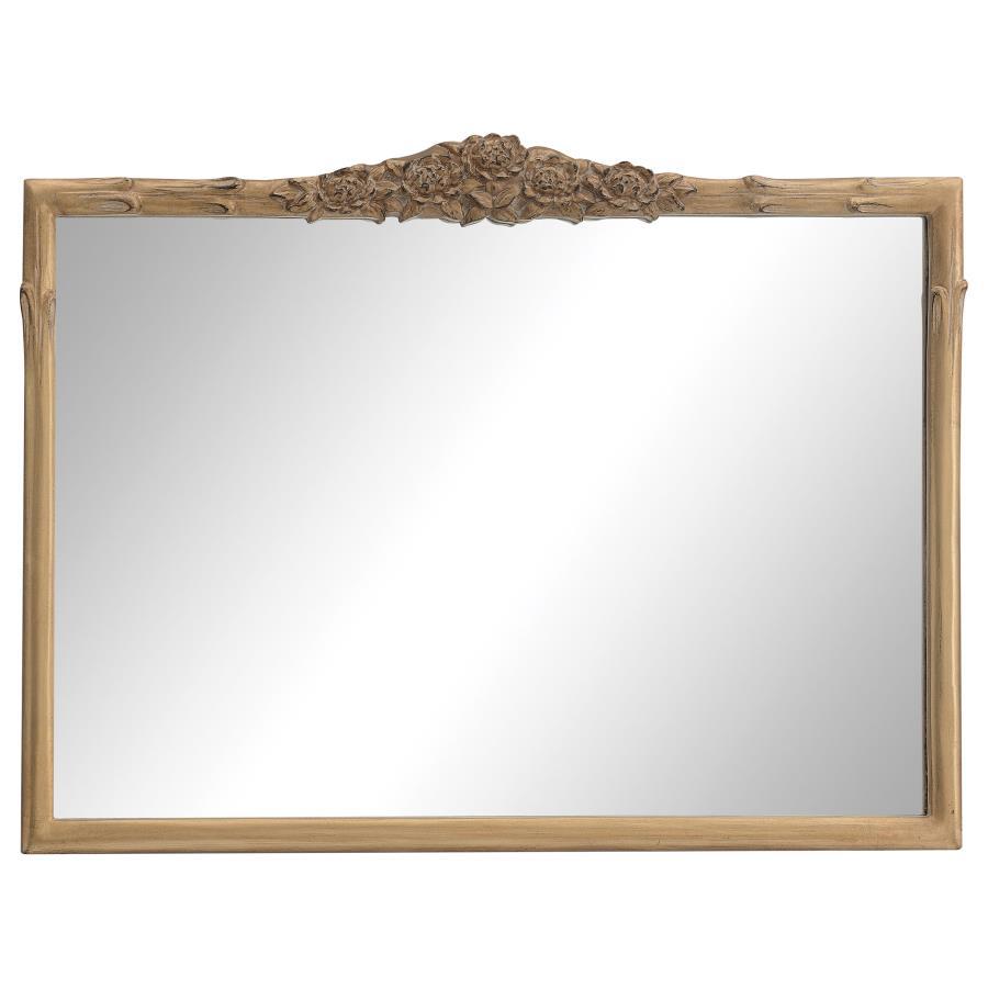 Sylvie - Rectangular Mantle Mirror - Vintage Brown