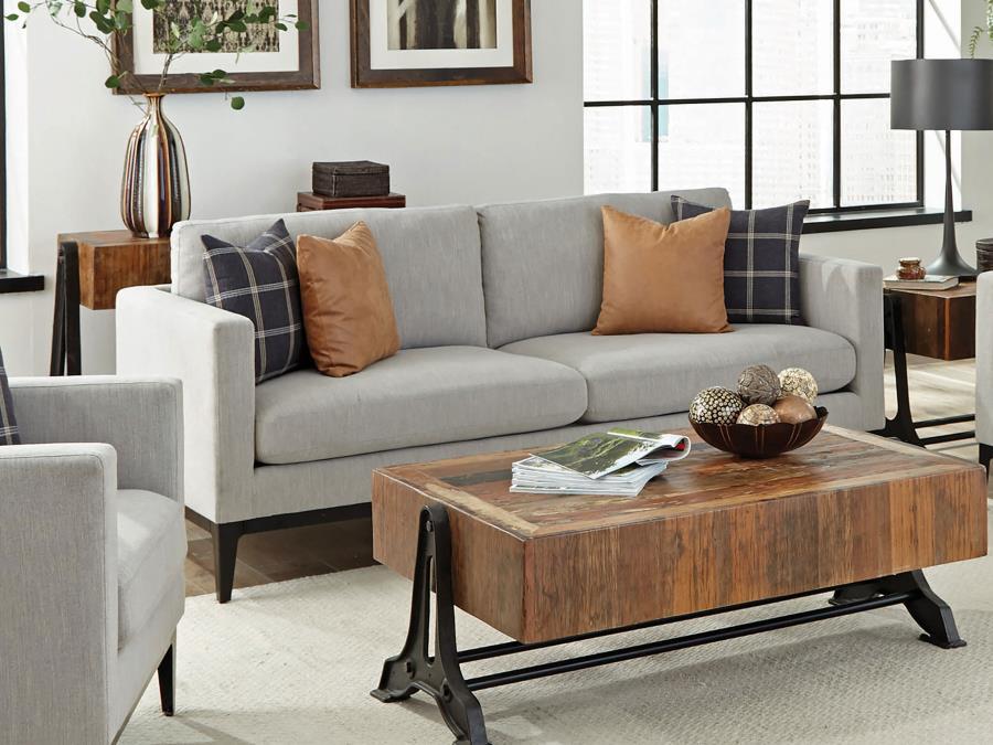 Apperson - Cushioned Back Sofa - Light Grey
