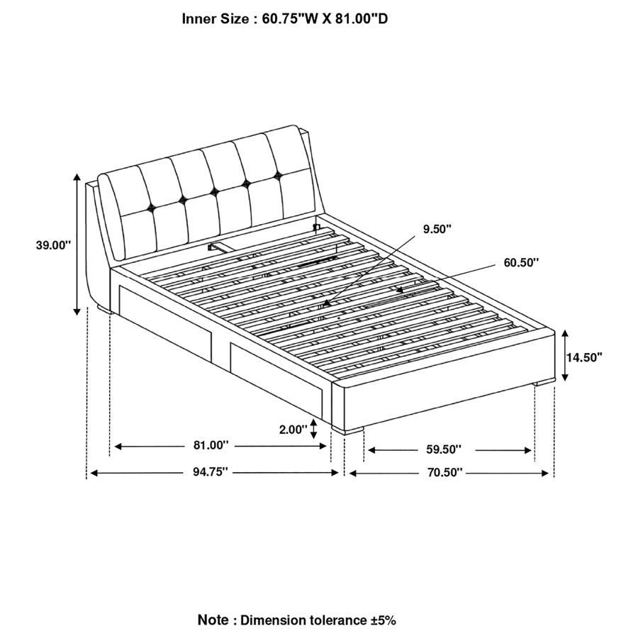 Fenbrook - Tufted Upholstered Storage Bed