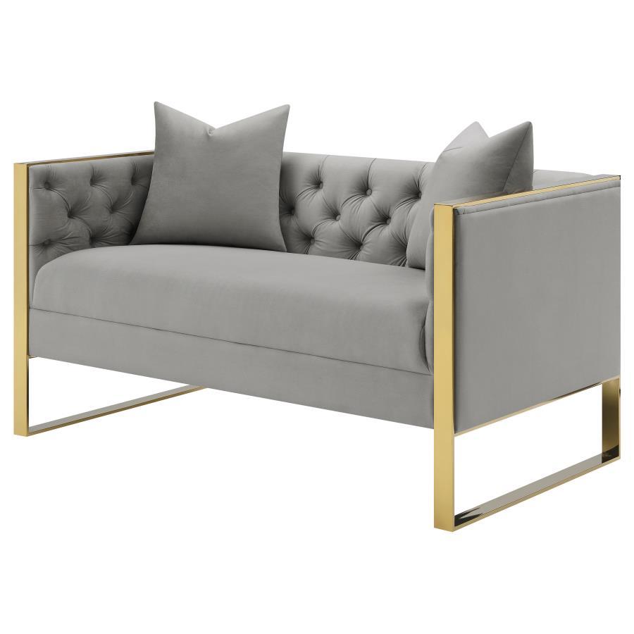 Eastbrook - Tufted Back Loveseat - Grey