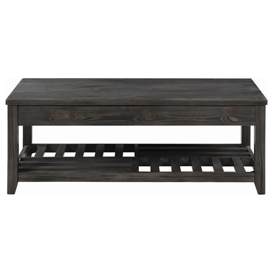 Cliffview - Lift Top Coffee Table With Storage - Cavities Grey