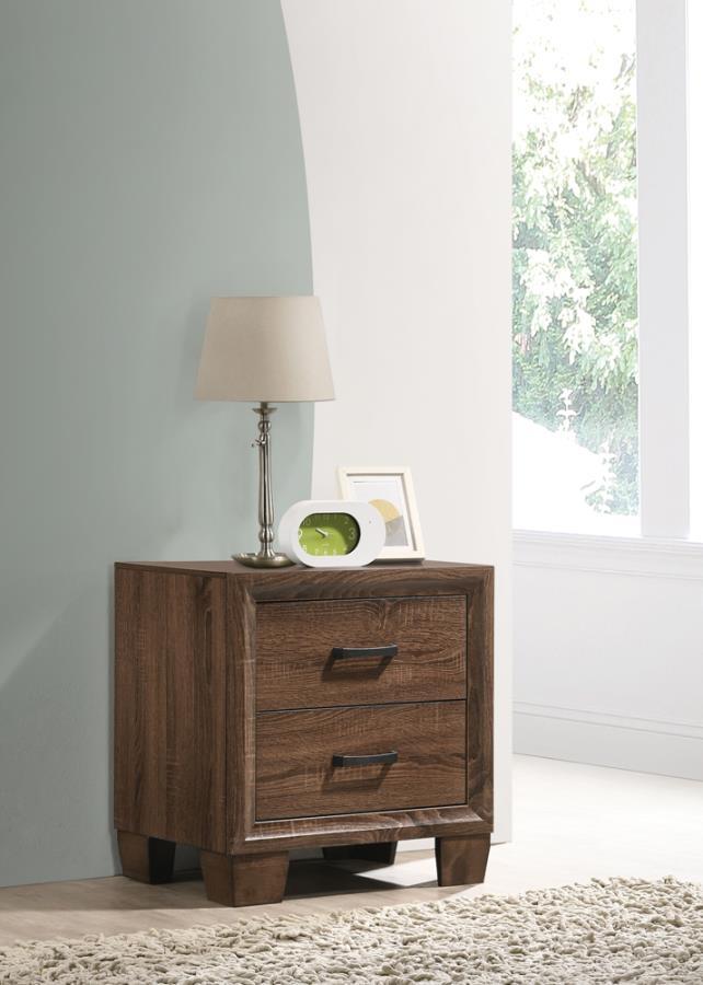 Brandon - 2-Drawer Nightstand - Medium WArm - Brown