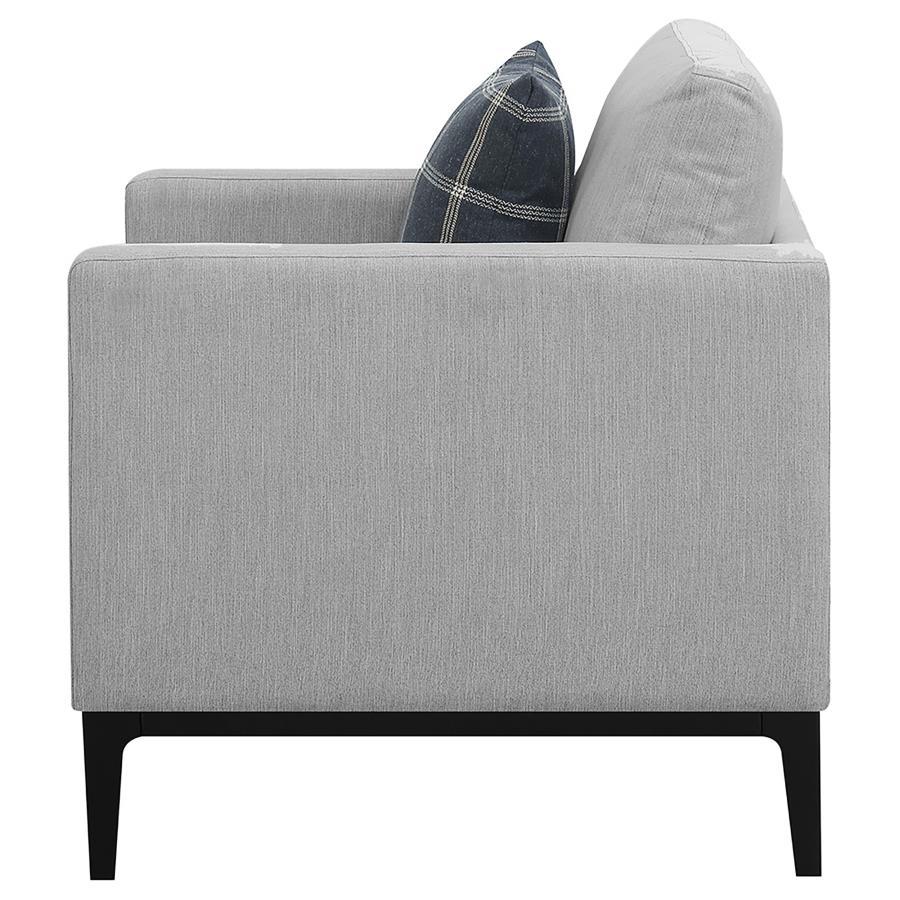 Apperson - Cushioned Back Arm Chair - Light Grey