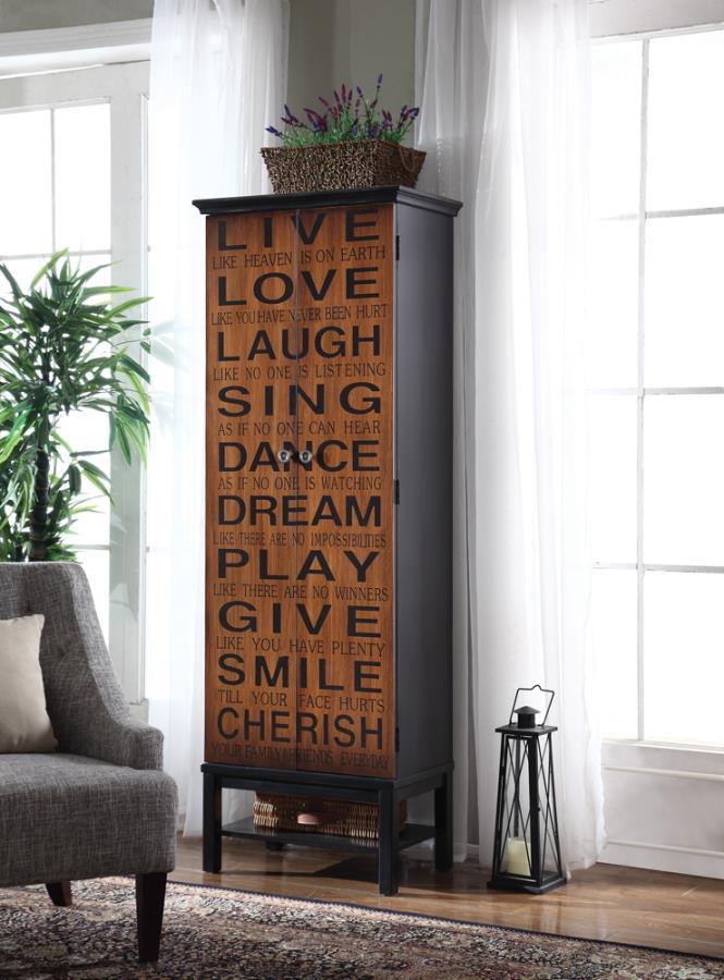 Lovegood - 2-Door Accent Cabinet - Rich Brown and Black