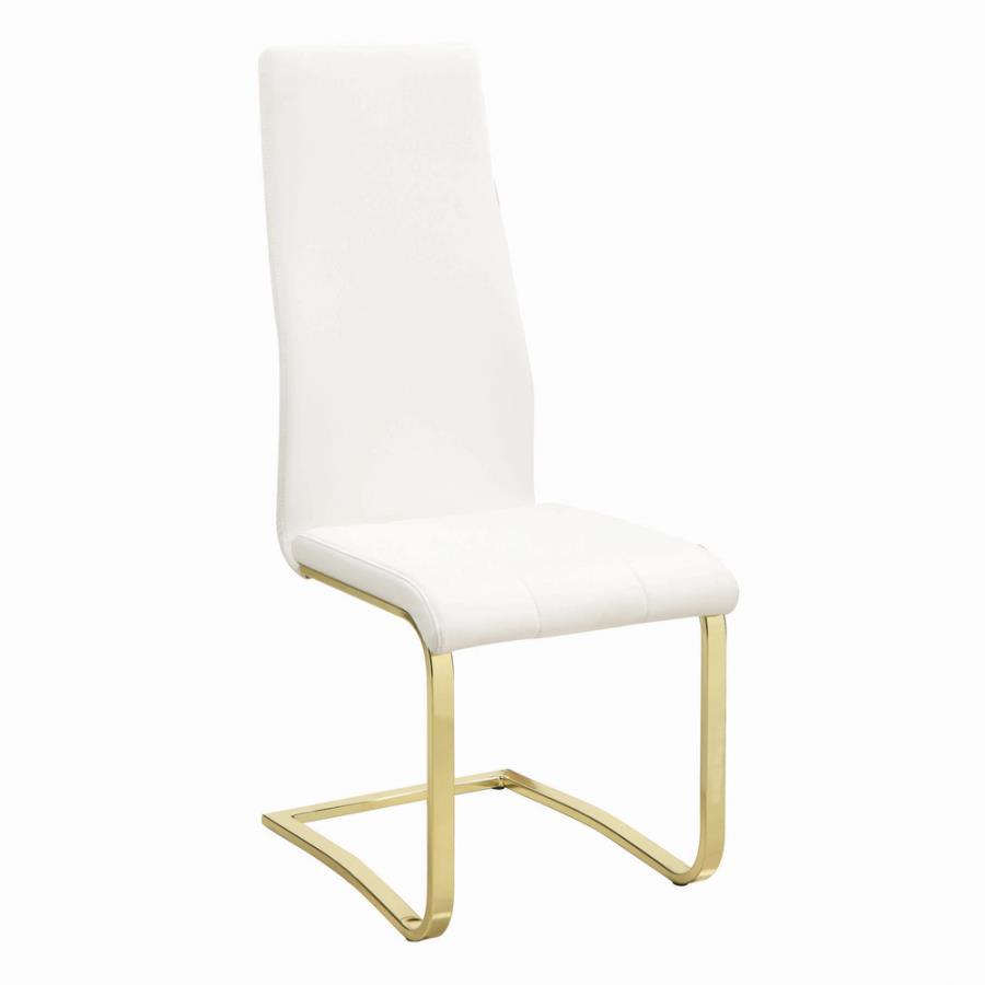 Montclair - Side Chairs (Set of 4) - White and Rustic Brass