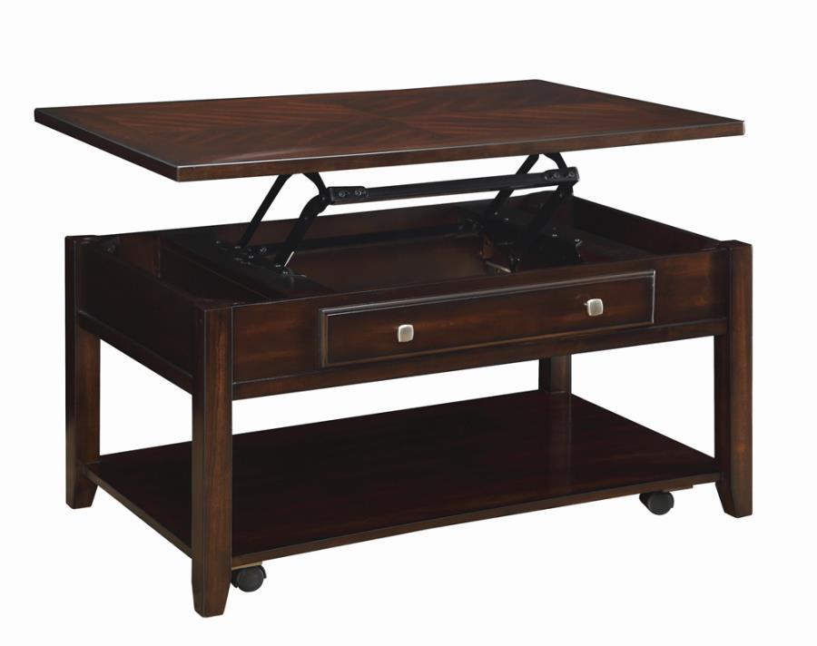 Bradford - Rectangular Lift Top Coffee Table - Walnut