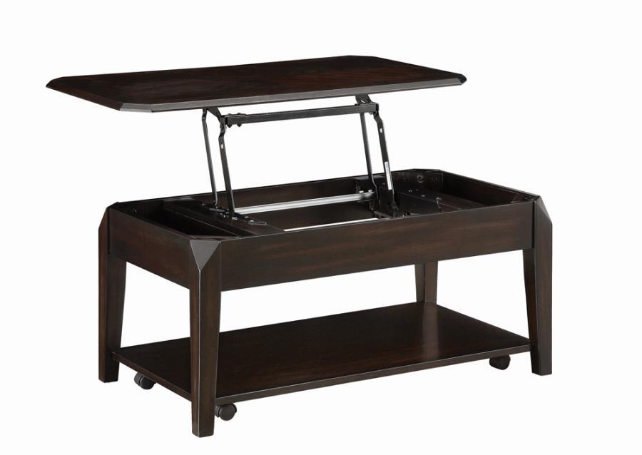 Baylor - Lift Top Coffee Table With Hidden Storage - Walnut