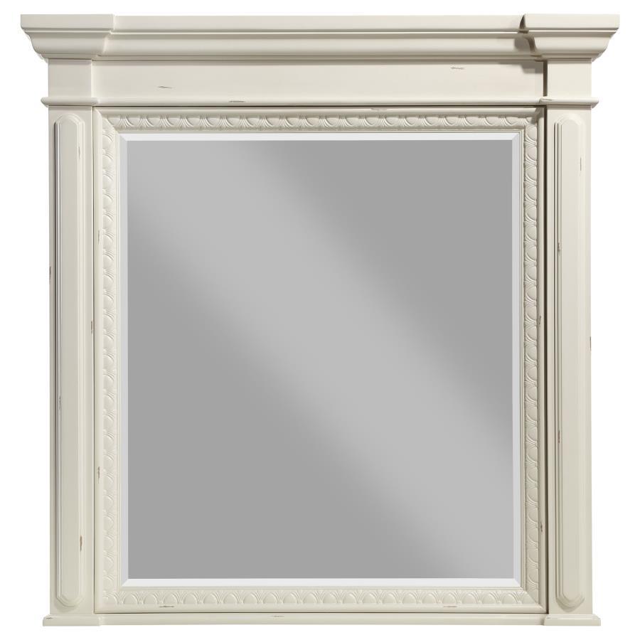 Evelyn - Rectangular Dresser Mirror - Antique White