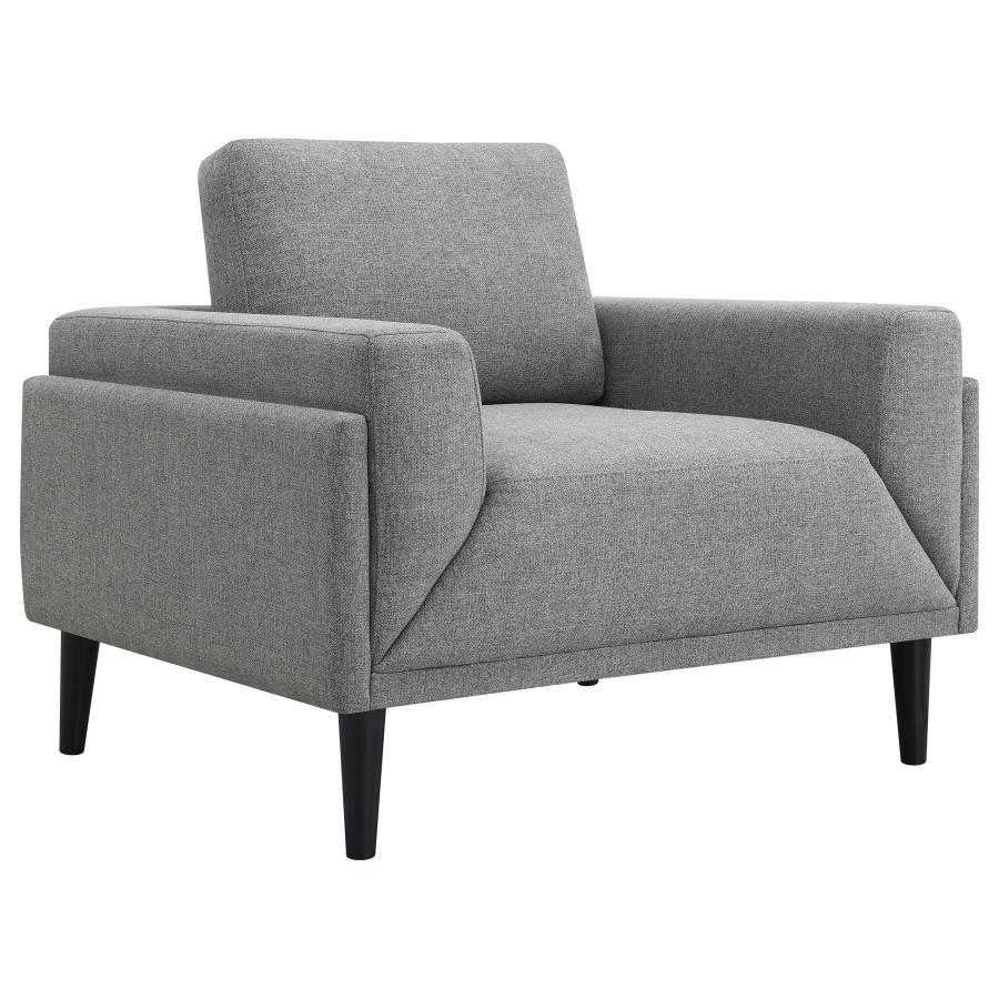 Rilynn - Upholstered Track Arms Chair - Grey