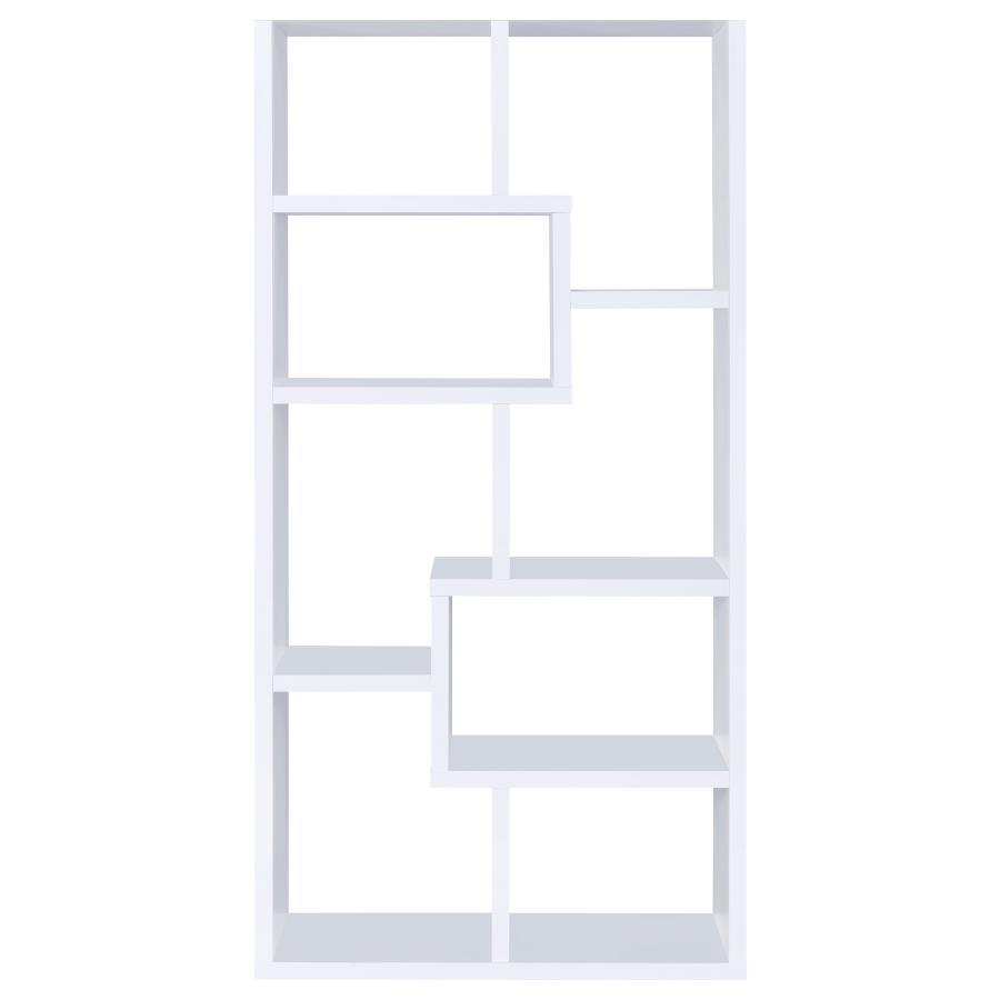 Theo - 10-shelf Geometric Bookcase