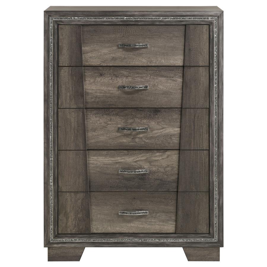 Janine - 5-Drawer Chest - Grey