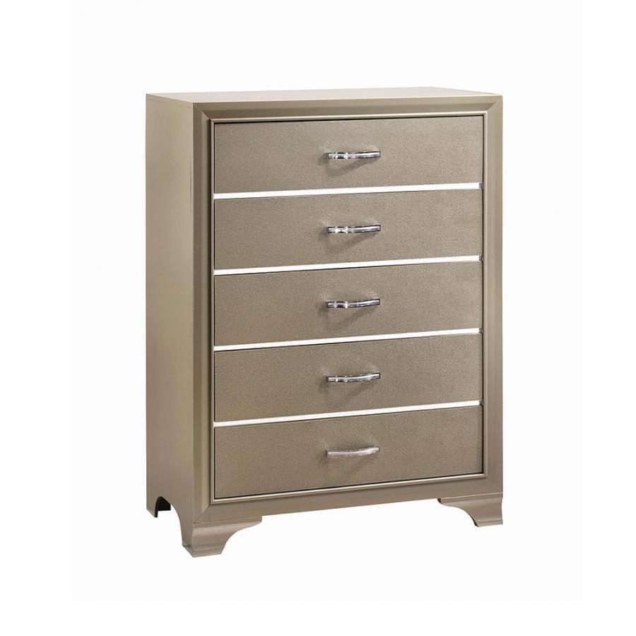 Beaumont - 5-Drawer Rectangular Chest - Champagne