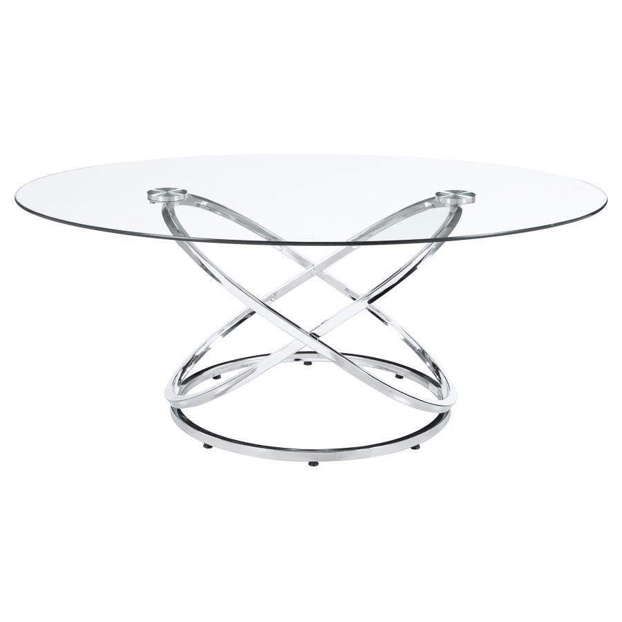 Warren - 3-Piece Occasional Set - Chrome and Clear