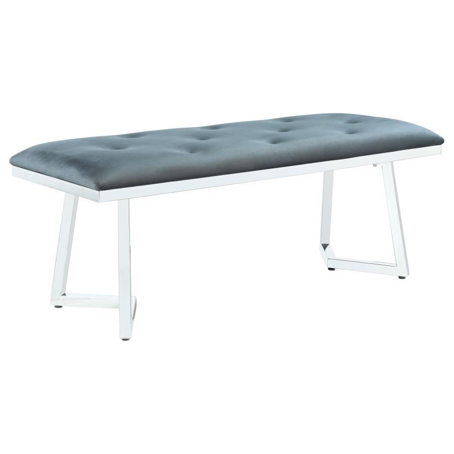 Beaufort - Upholstered Tufted Bench - Dark Grey