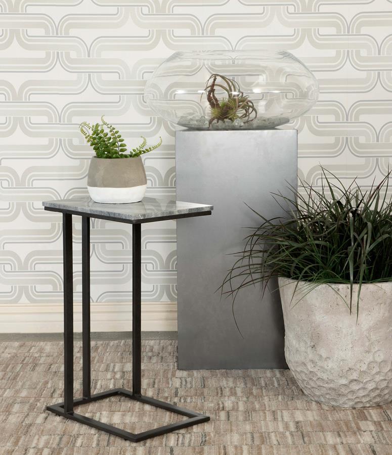 Vicente - Accent Table With Marble Top - Grey
