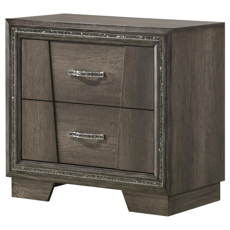 Janine - 2-Drawer Nightstand - Grey