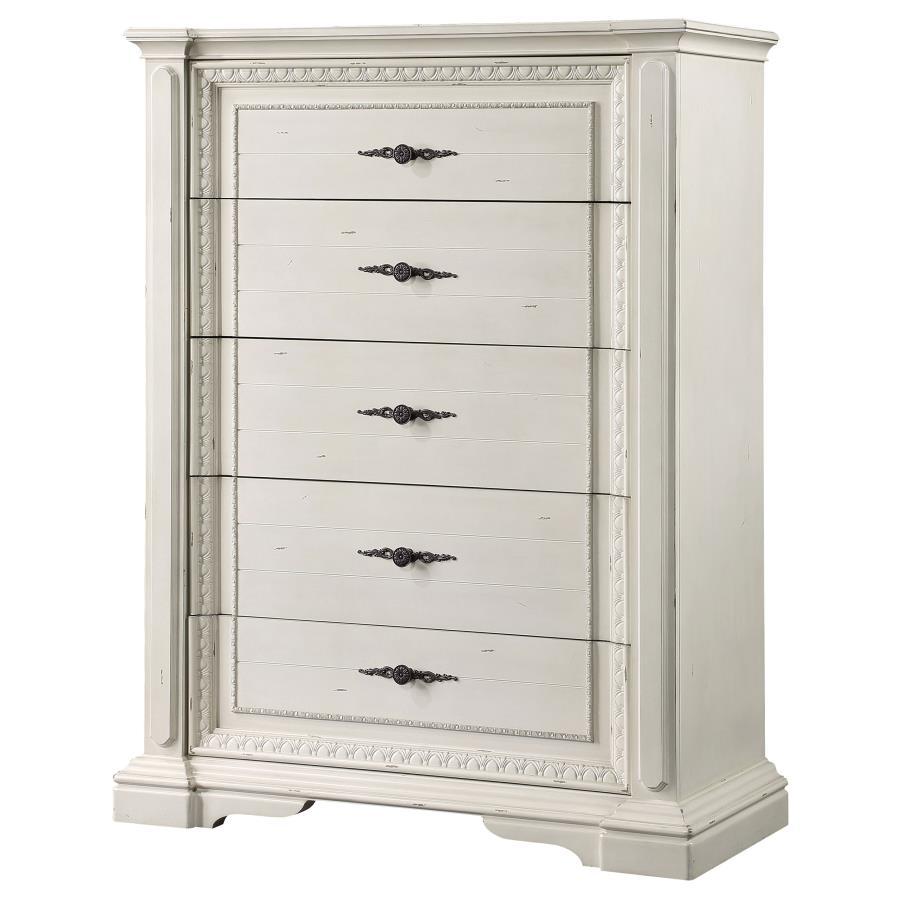 Evelyn - 5-Drawer Chest - Antique White