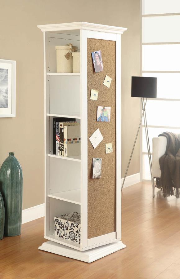Robinsons - Swivel Accent Cabinet with Cork Board