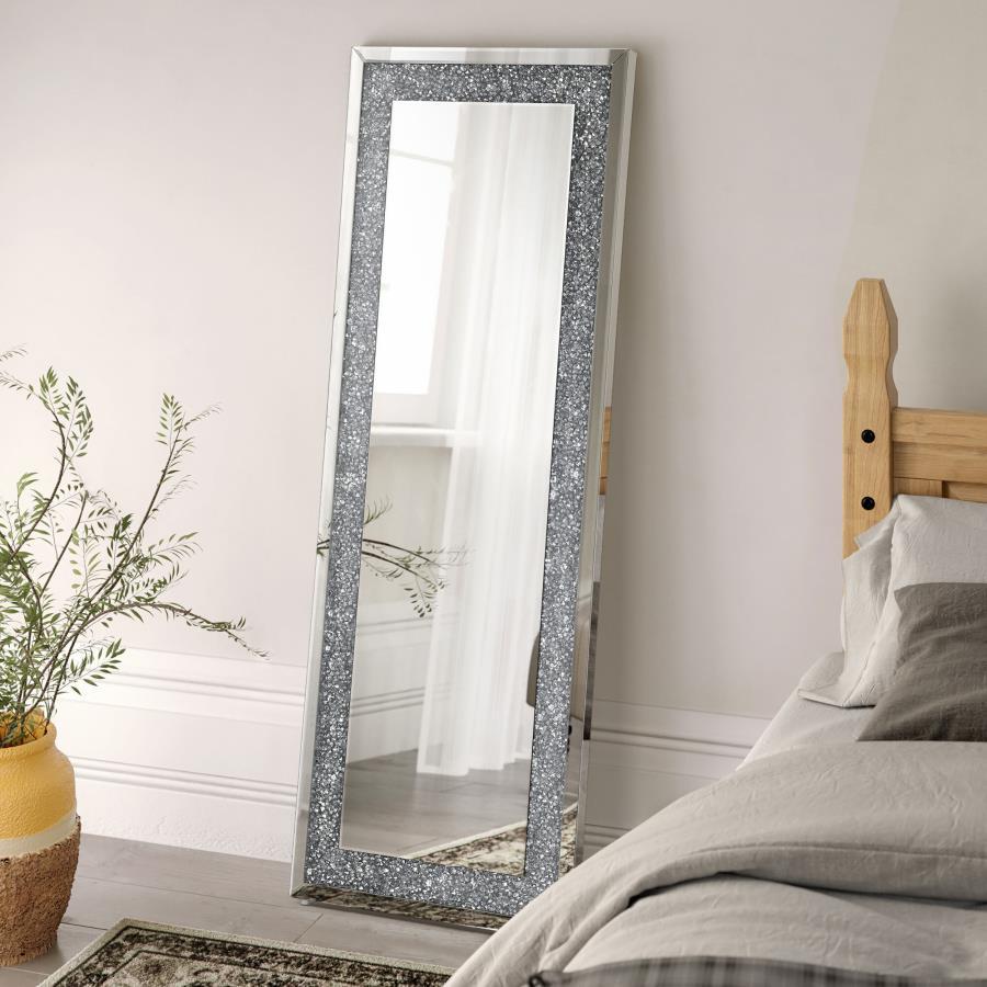 Valerie - Crystal Inlay Rectangle Floor Mirror