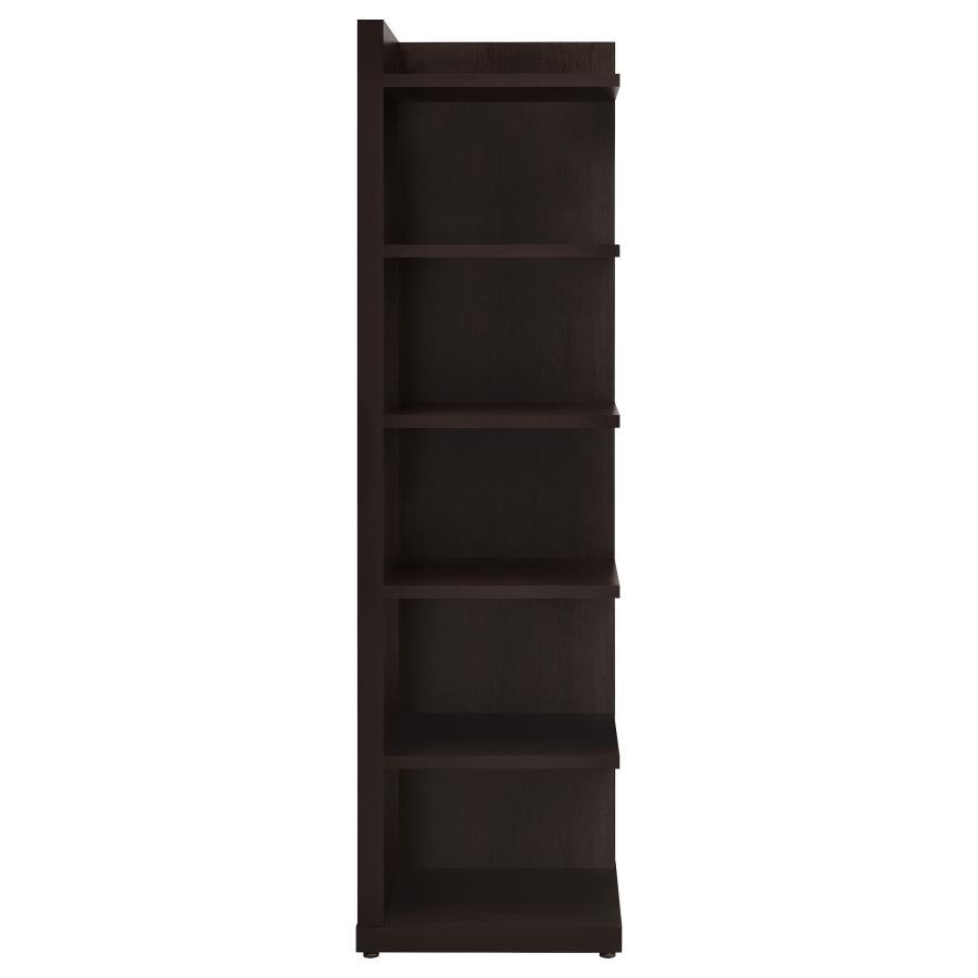 Pinckard - 6-Tier Corner Bookcase - Cappuccino