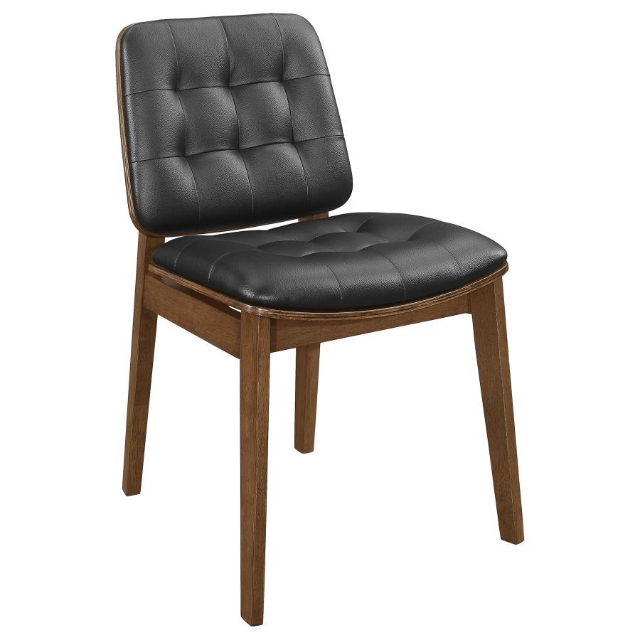 Paxton - Round Glass Top 5-Piece Dining Set - Nutmeg