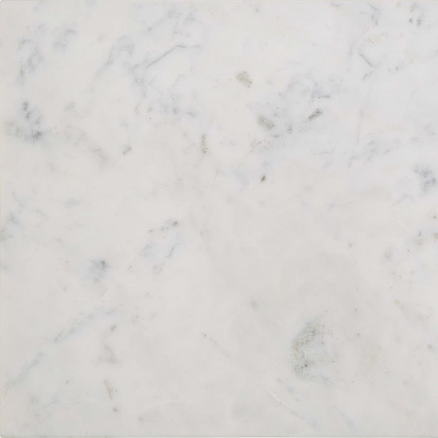 Tereza - Round Accent Table With Marble Top - White and Black