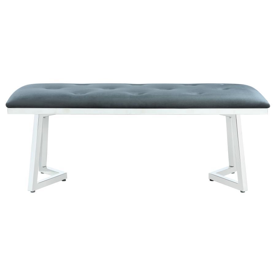 Beaufort - Upholstered Tufted Bench - Dark Grey