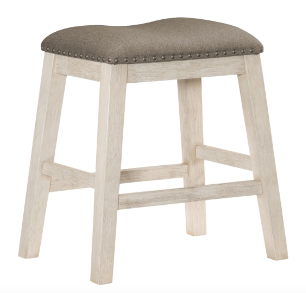 Timbre Collection 24" Counter Height Stools Whitewash (Set of 2)