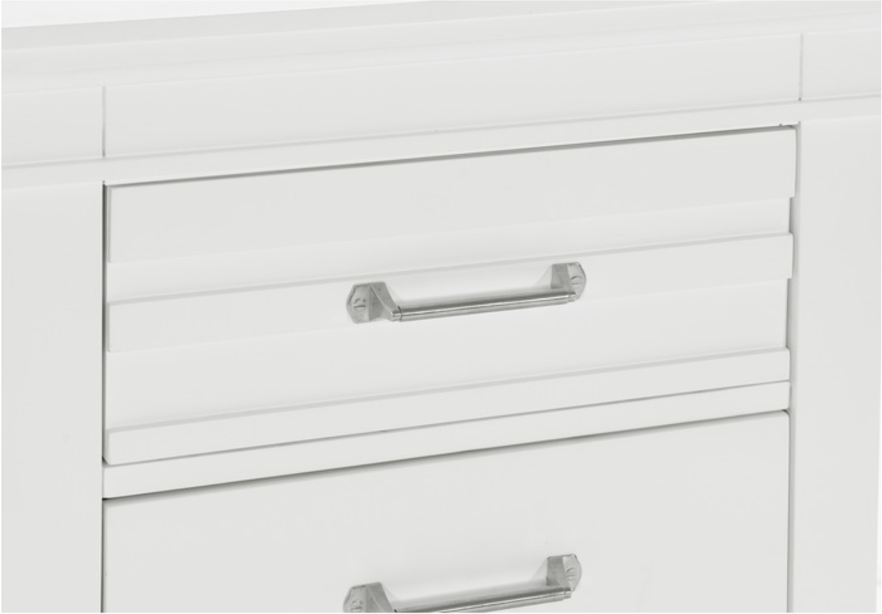 Blaire Farm Collection Rustic White Nightstand