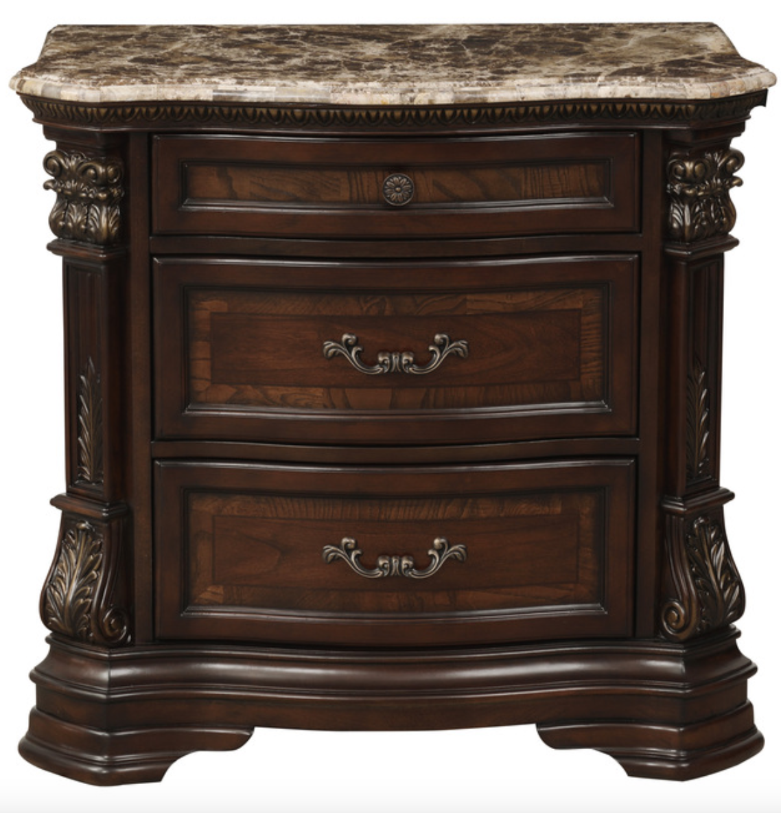 Antoinetta Collection Old World European Warm Cherry Nightstand