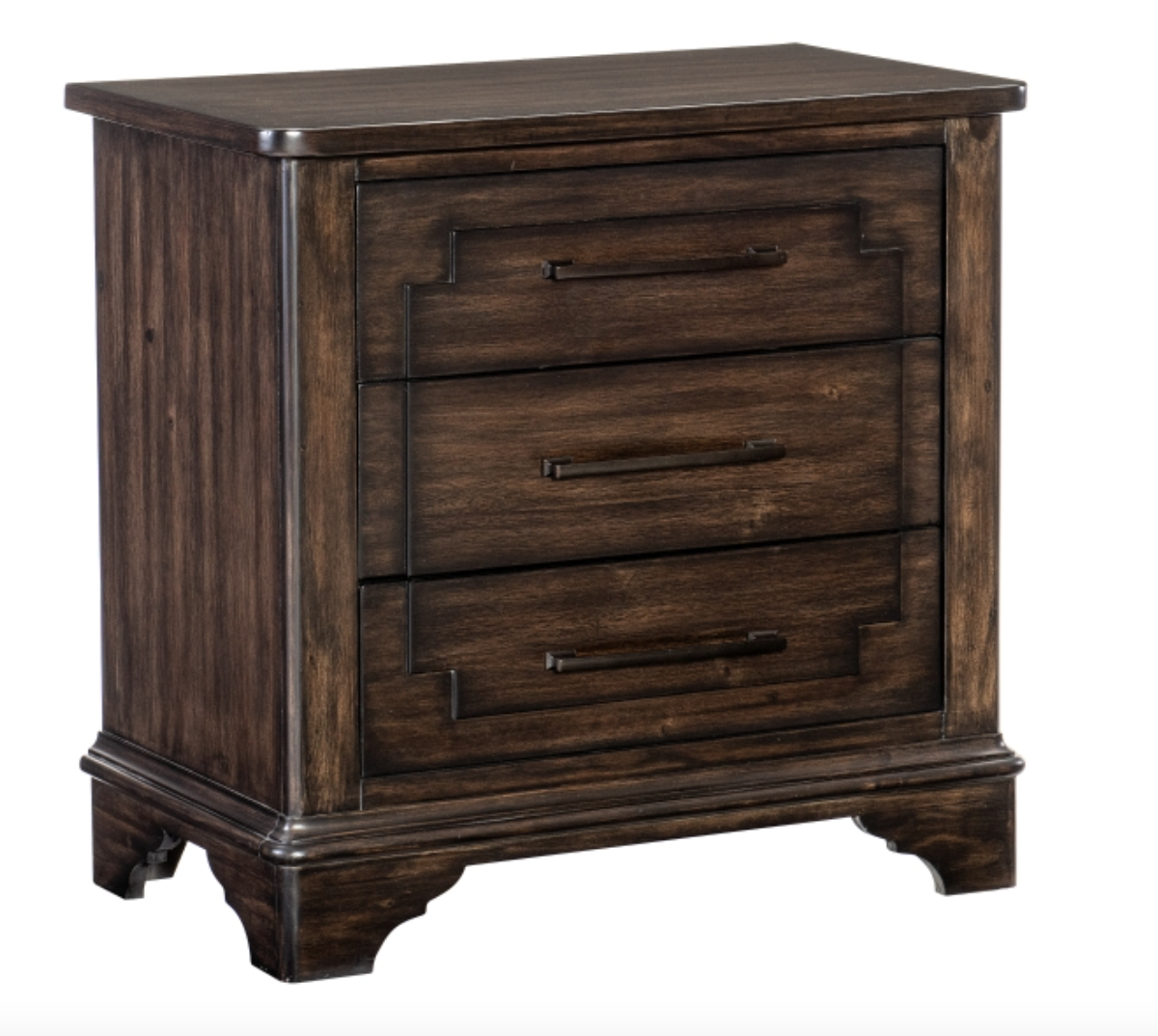Boone Collection Rustic Brown Nightstand