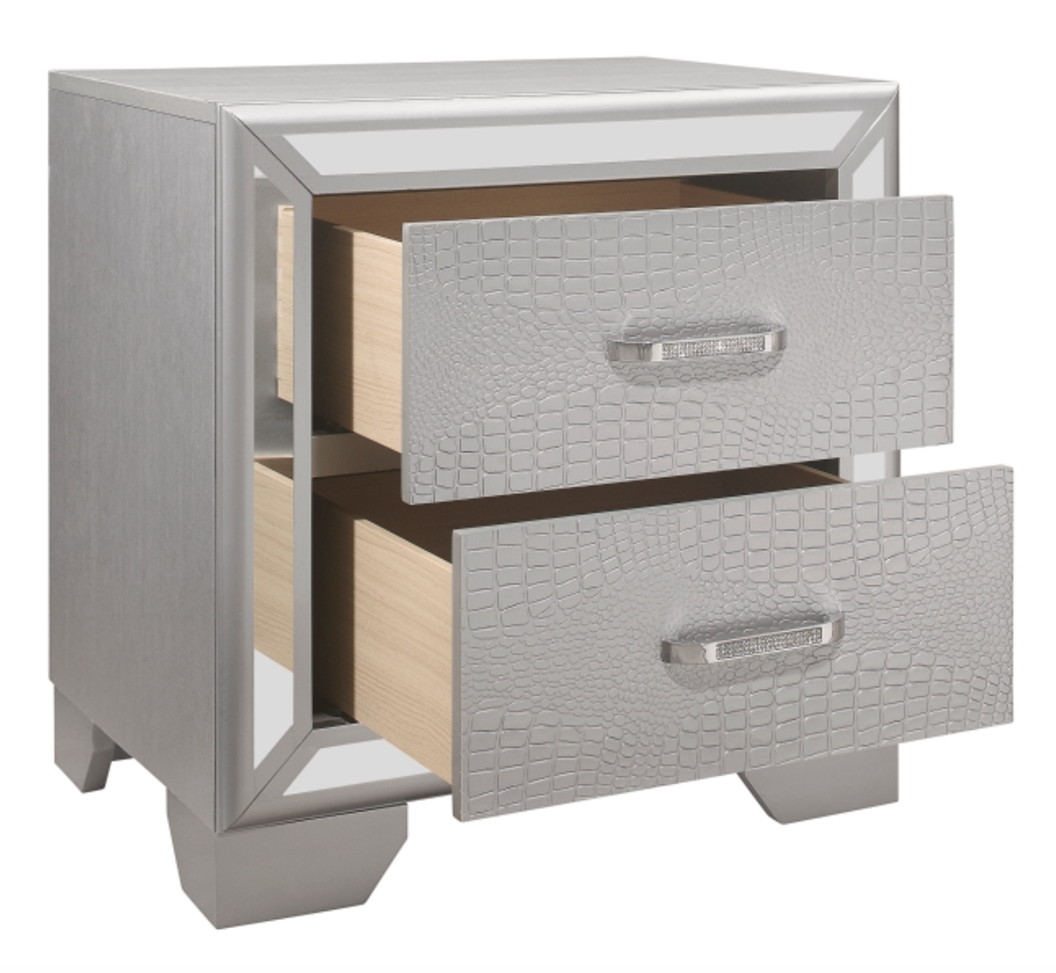 1428 Aveline Collection Alligator Nightstand